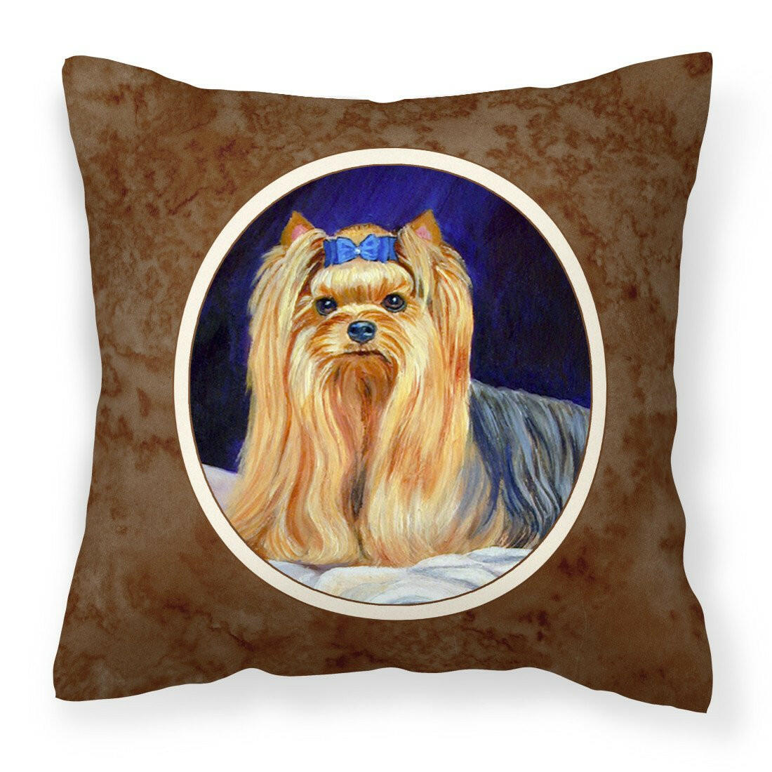 Yorkie Fabric Decorative Pillow 7157PW1414 - the-store.com