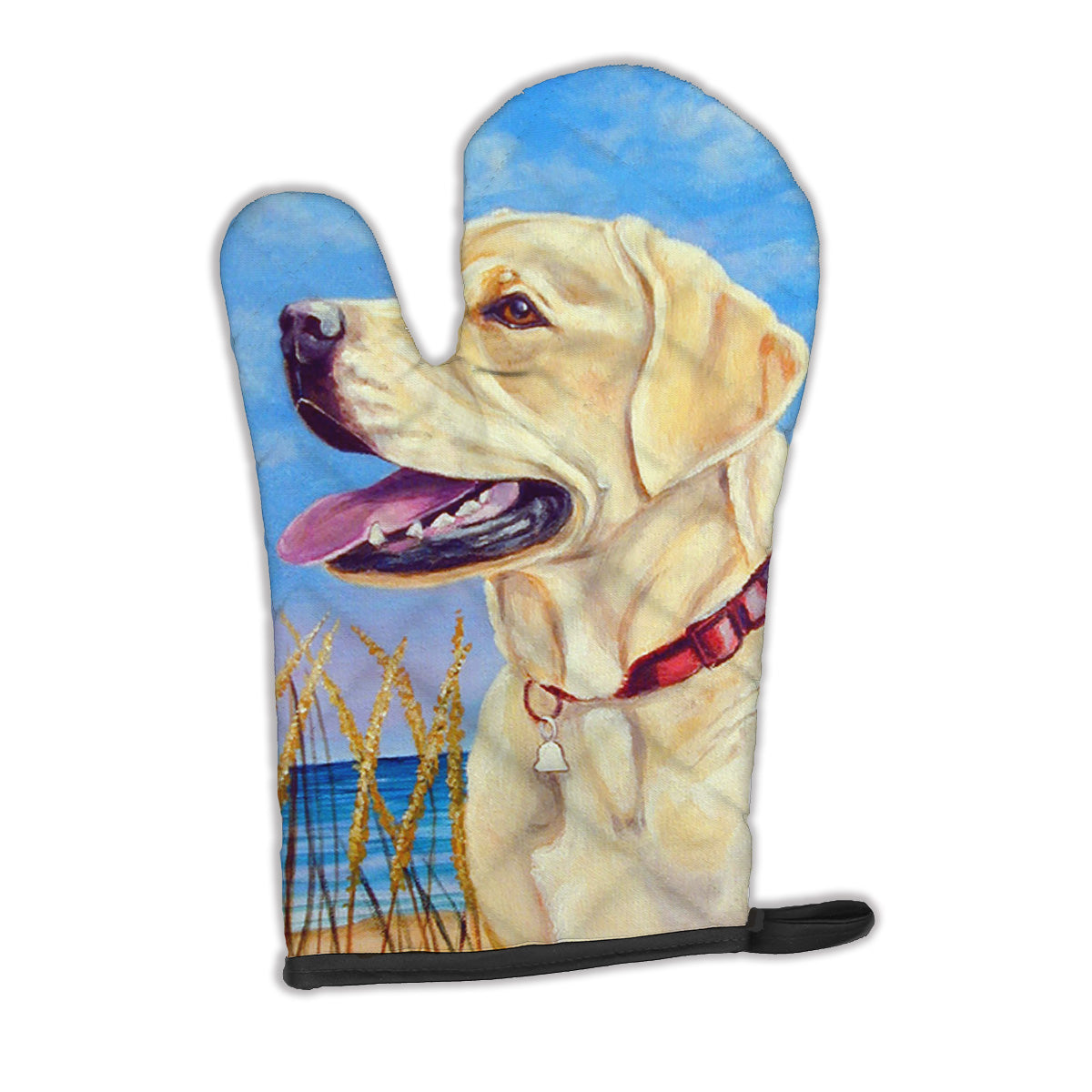 Yellow Labrador at the Beach Oven Mitt 7158OVMT  the-store.com.