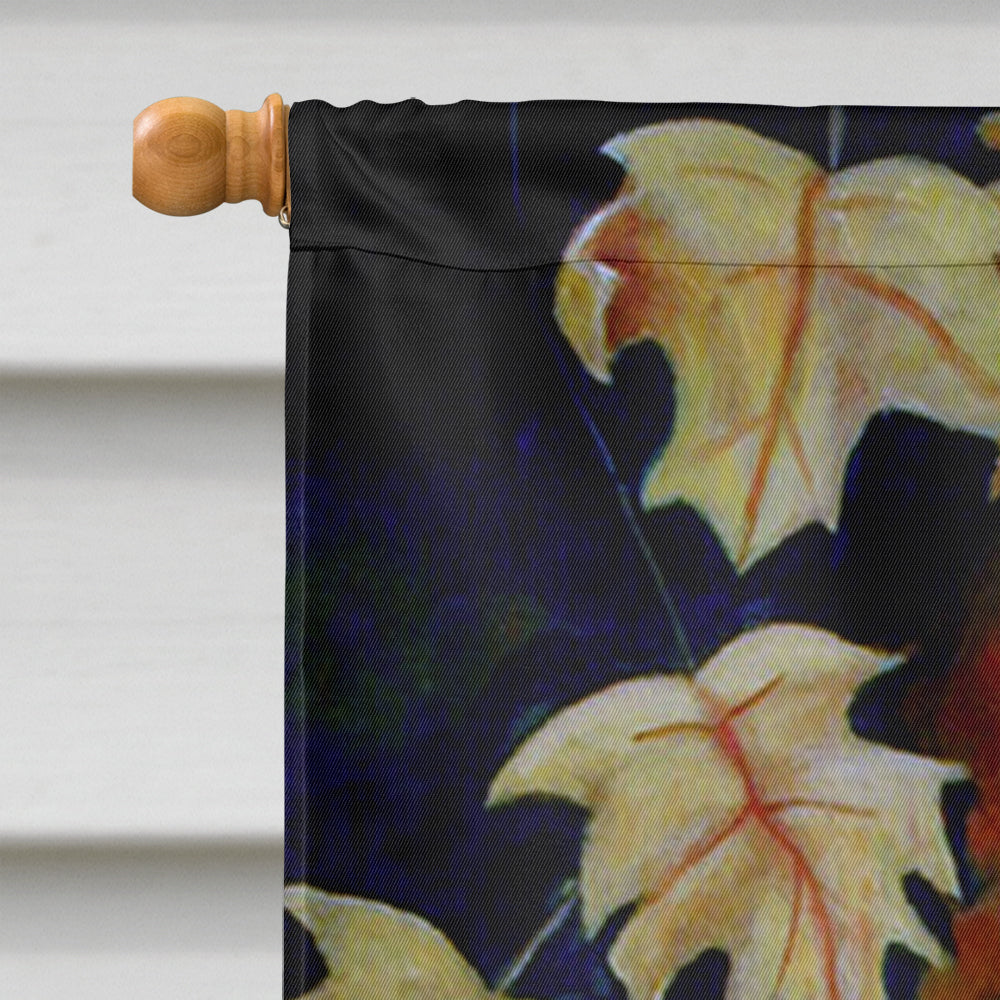 Old Fawn Pug in fall Flag Canvas House Size