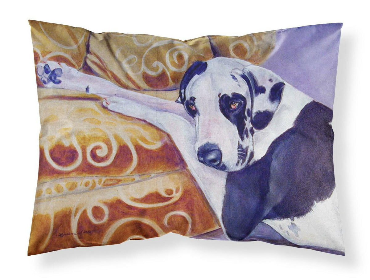 Harlequin Natural Great Dane Moisture wicking Fabric standard pillowcase by Caroline&#39;s Treasures