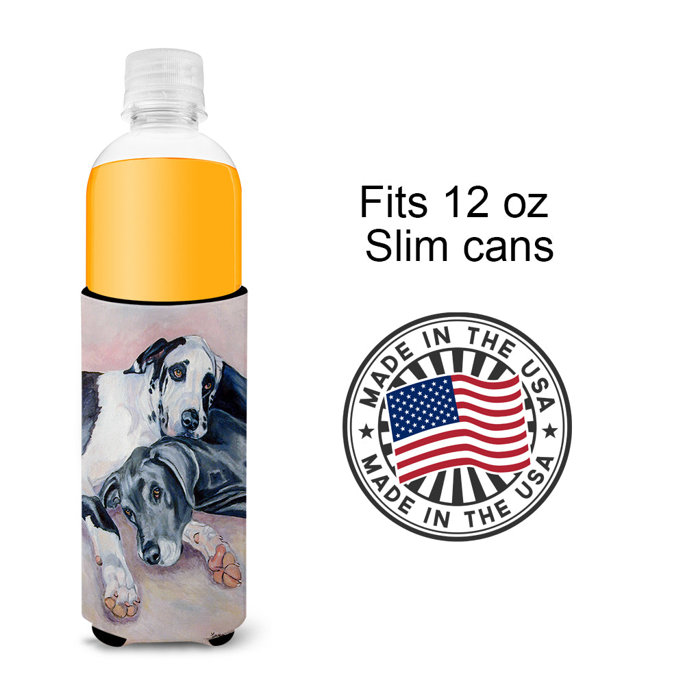 Black and Harlequin Great Dane Ultra Beverage Insulators for slim cans 7164MUK.