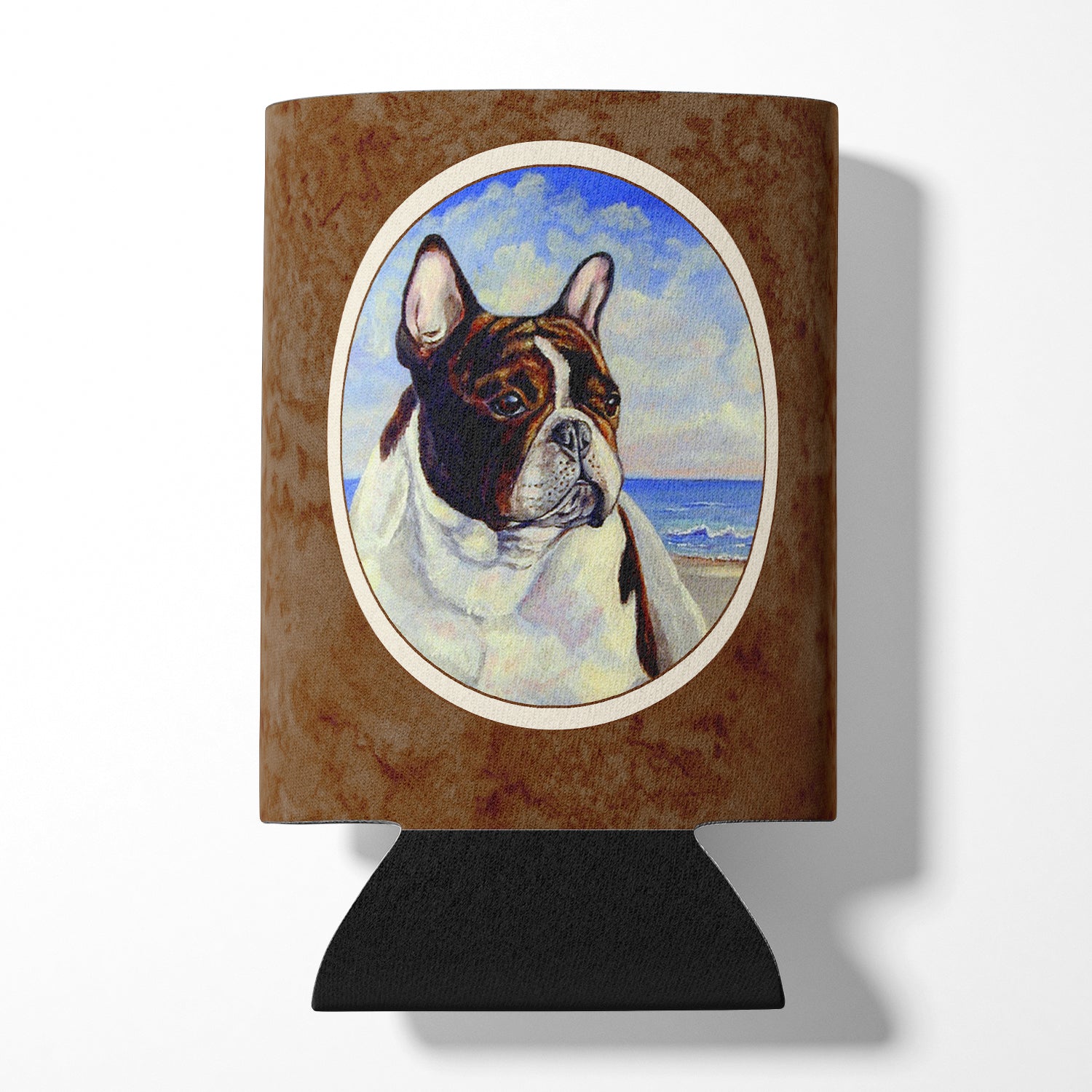 French Bulldog at the beach Can or Bottle Hugger 7171CC.