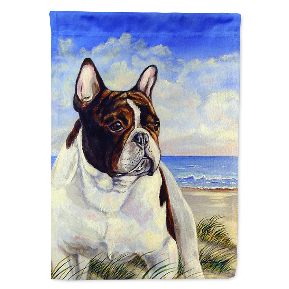 French Bulldog at the beach Flag Canvas House Size