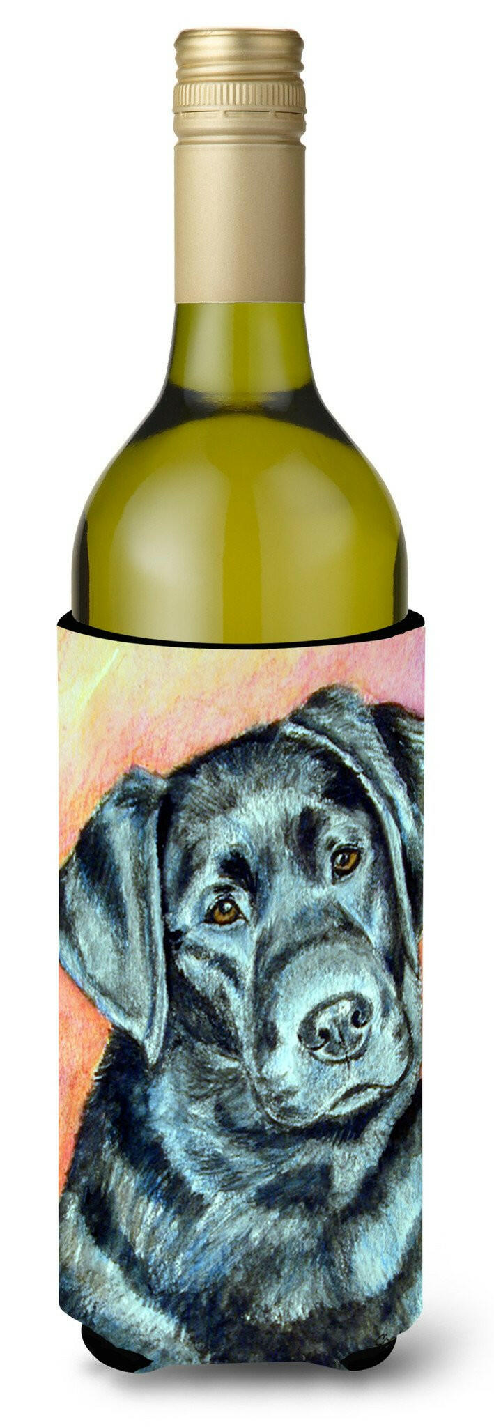 Black Labrador Wine Bottle Beverage Insulator Beverage Insulator Hugger by Caroline&#39;s Treasures