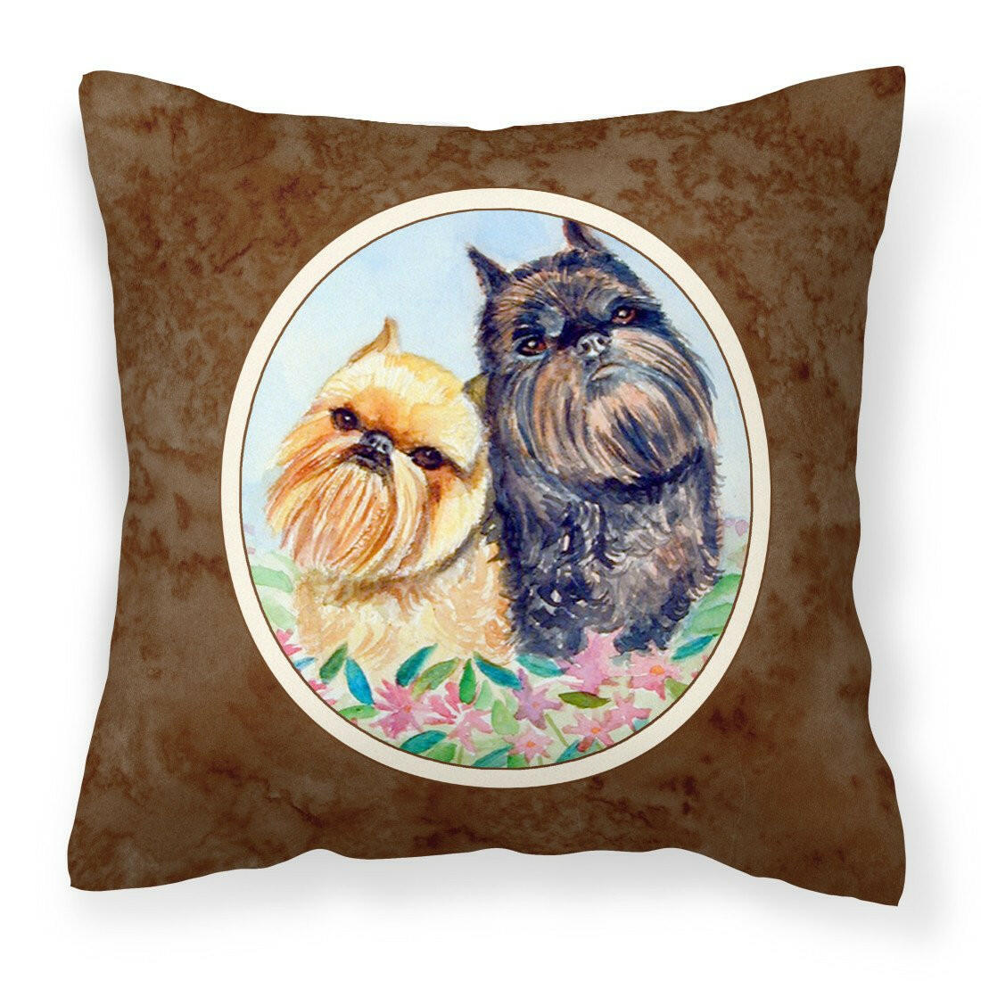 Brussels Griffon Fabric Decorative Pillow 7179PW1414 - the-store.com