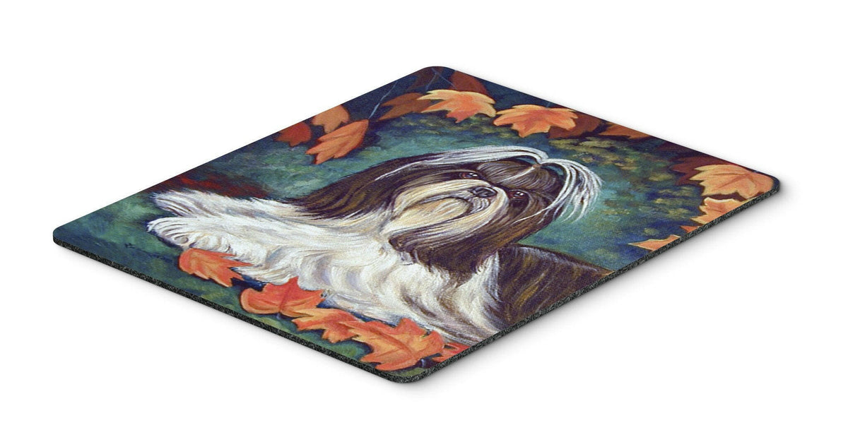 Autumn Leaves Shih Tzu Mouse Pad / Hot Pad / Trivet by Caroline&#39;s Treasures