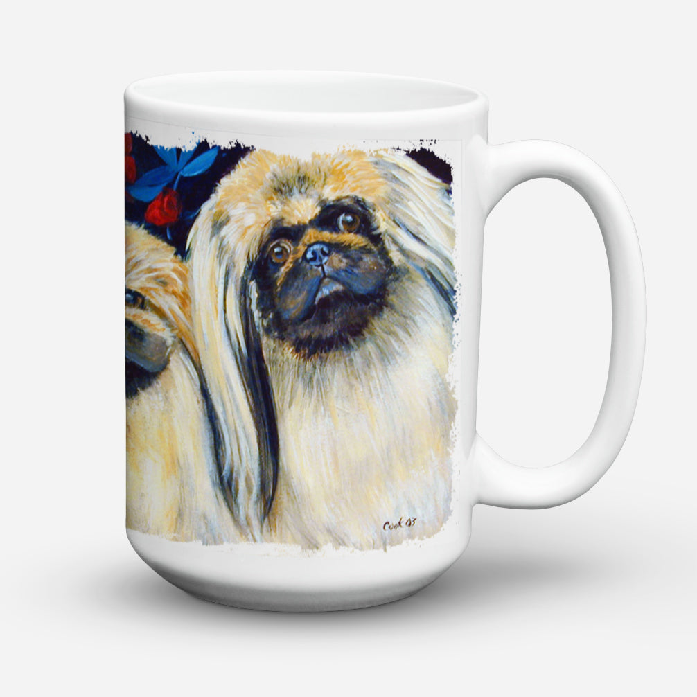 What a pair of Pekingese Dishwasher Safe Microwavable Ceramic Coffee Mug 15 ounce 7193CM15  the-store.com.
