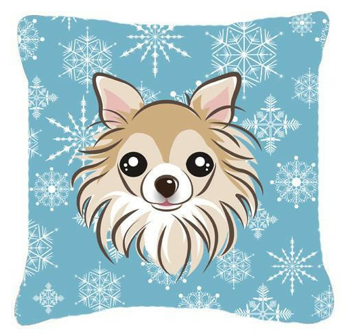 Snowflake Chihuahua Fabric Decorative Pillow BB1685PW1414 - the-store.com