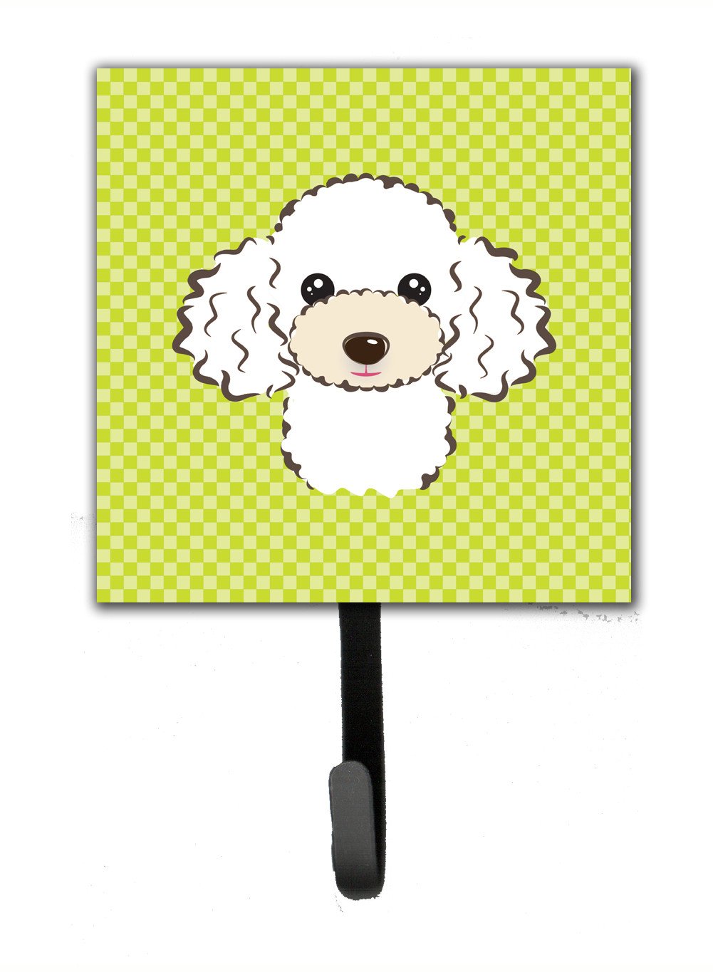 Checkerboard Lime Green White Poodle Leash or Key Holder BB1319SH4 by Caroline&#39;s Treasures