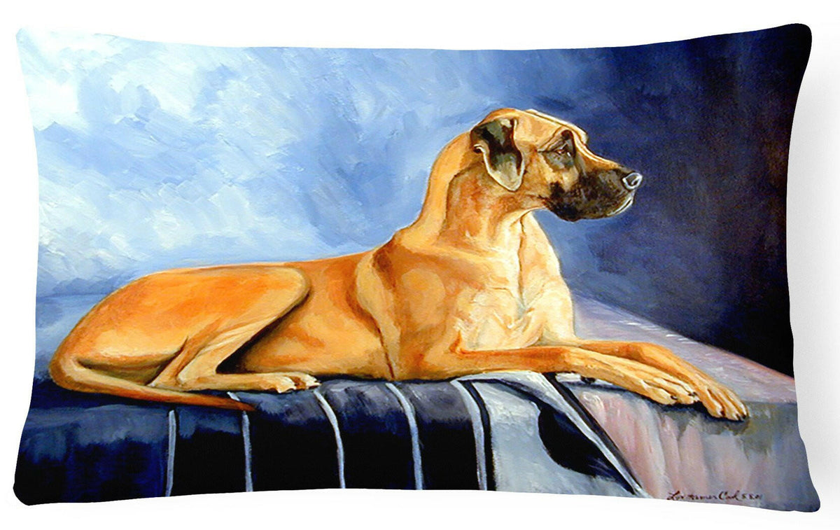 Natural Fawn Great Dane Decorative   Canvas Fabric Pillow by Caroline&#39;s Treasures