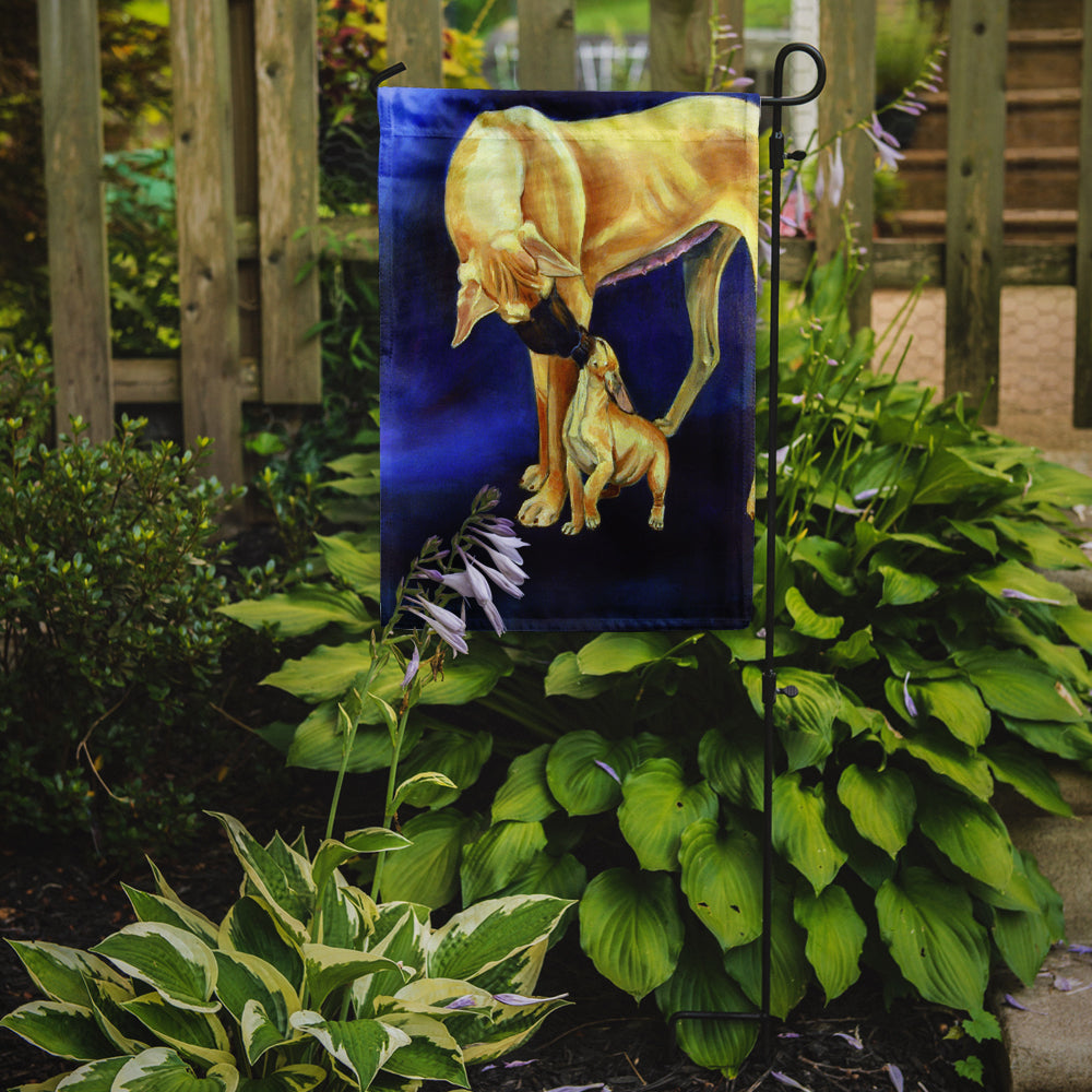 Natural Fawn Great Dane with Puppy Flag Garden Size.