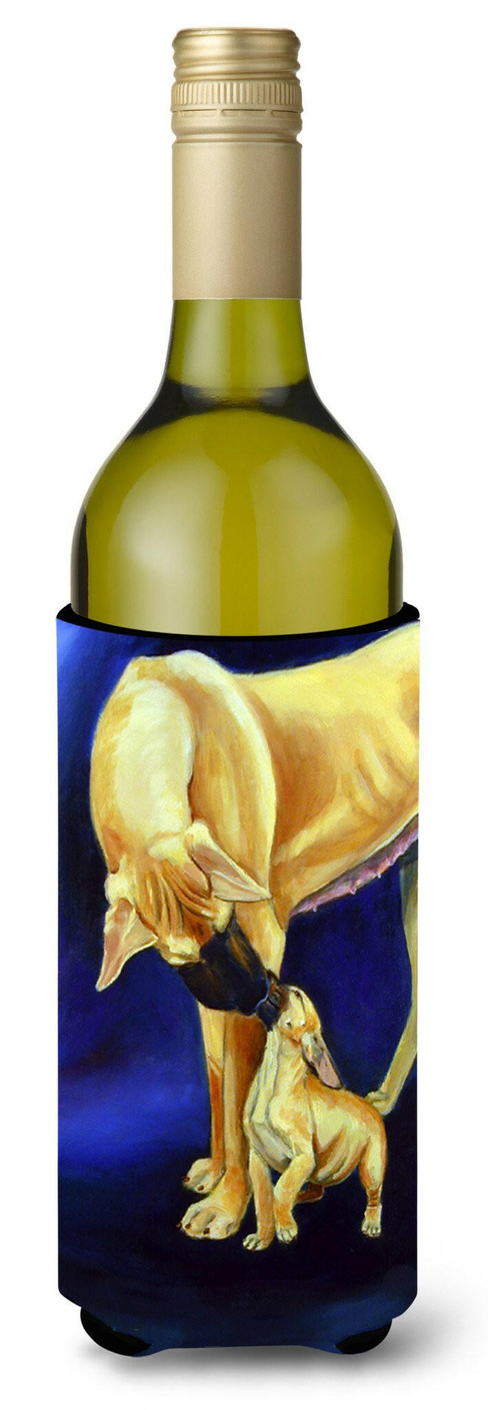 Great Dane and Puppy  Wine Bottle Beverage Insulator Beverage Insulator Hugger by Caroline's Treasures