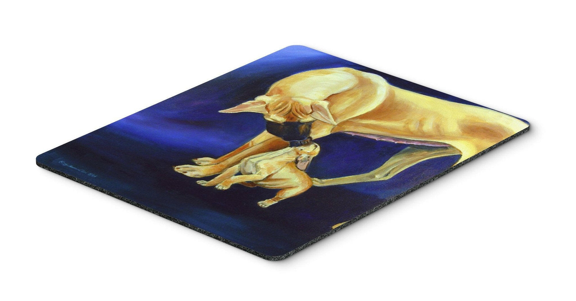 Natural Fawn Great Dane with Puppy Mouse Pad / Hot Pad / Trivet by Caroline's Treasures