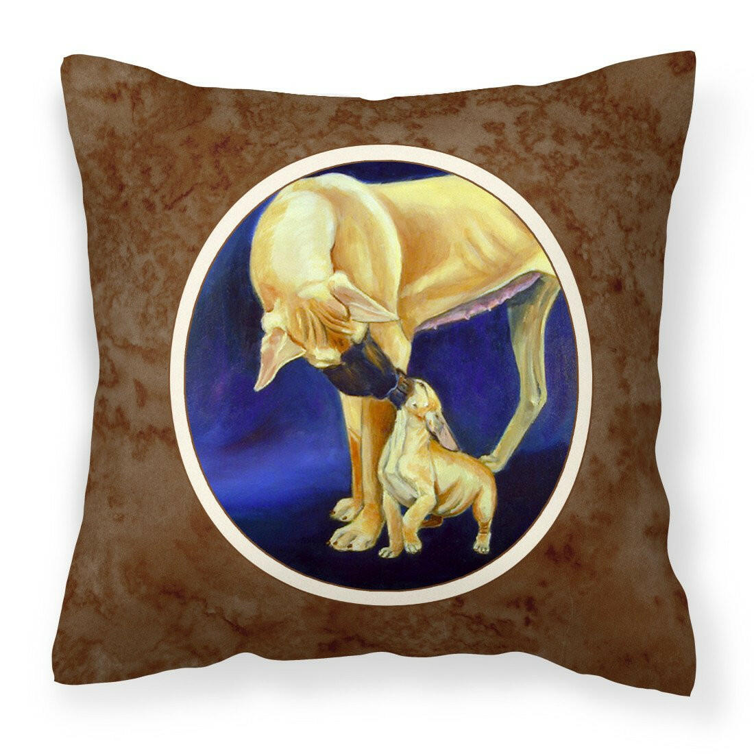 Great Dane and Puppy  Fabric Decorative Pillow 7208PW1414 - the-store.com