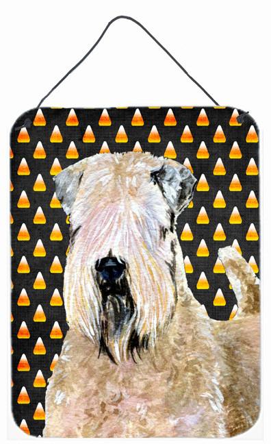 Wheaten Terrier Soft Coated Candy Corn Halloween  Wall or Door Hanging Prints by Caroline&#39;s Treasures