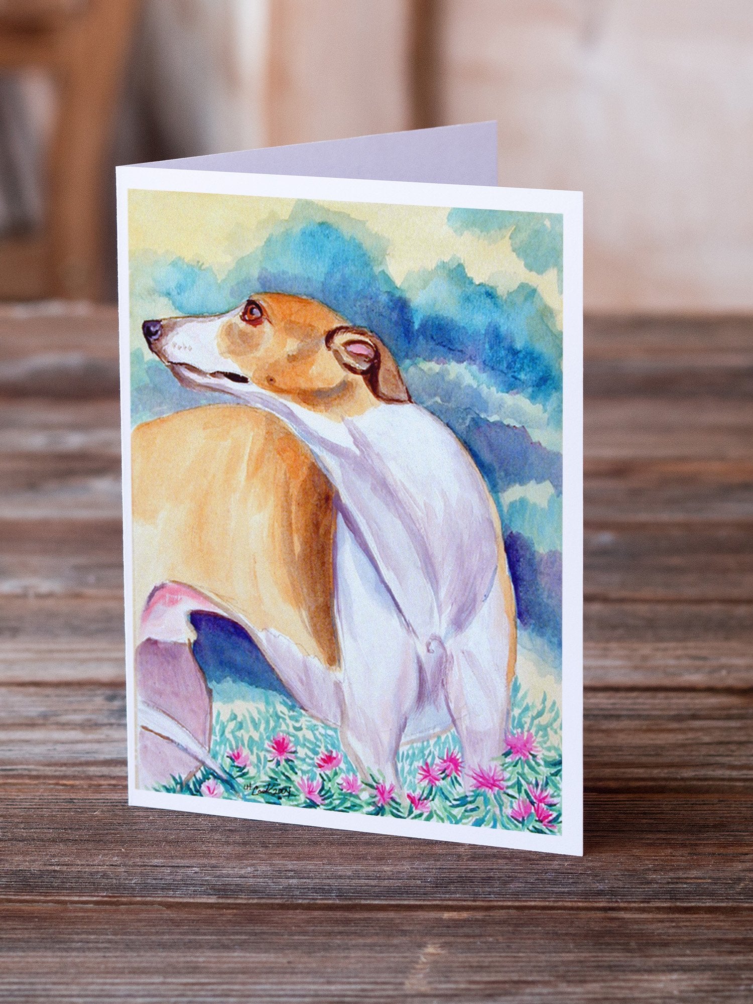 Whippet Greeting Cards and Envelopes Pack of 8 - the-store.com
