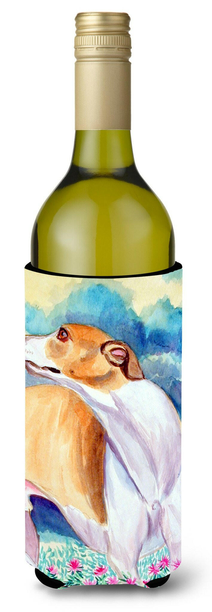 Whippet Wine Bottle Beverage Insulator Beverage Insulator Hugger by Caroline&#39;s Treasures