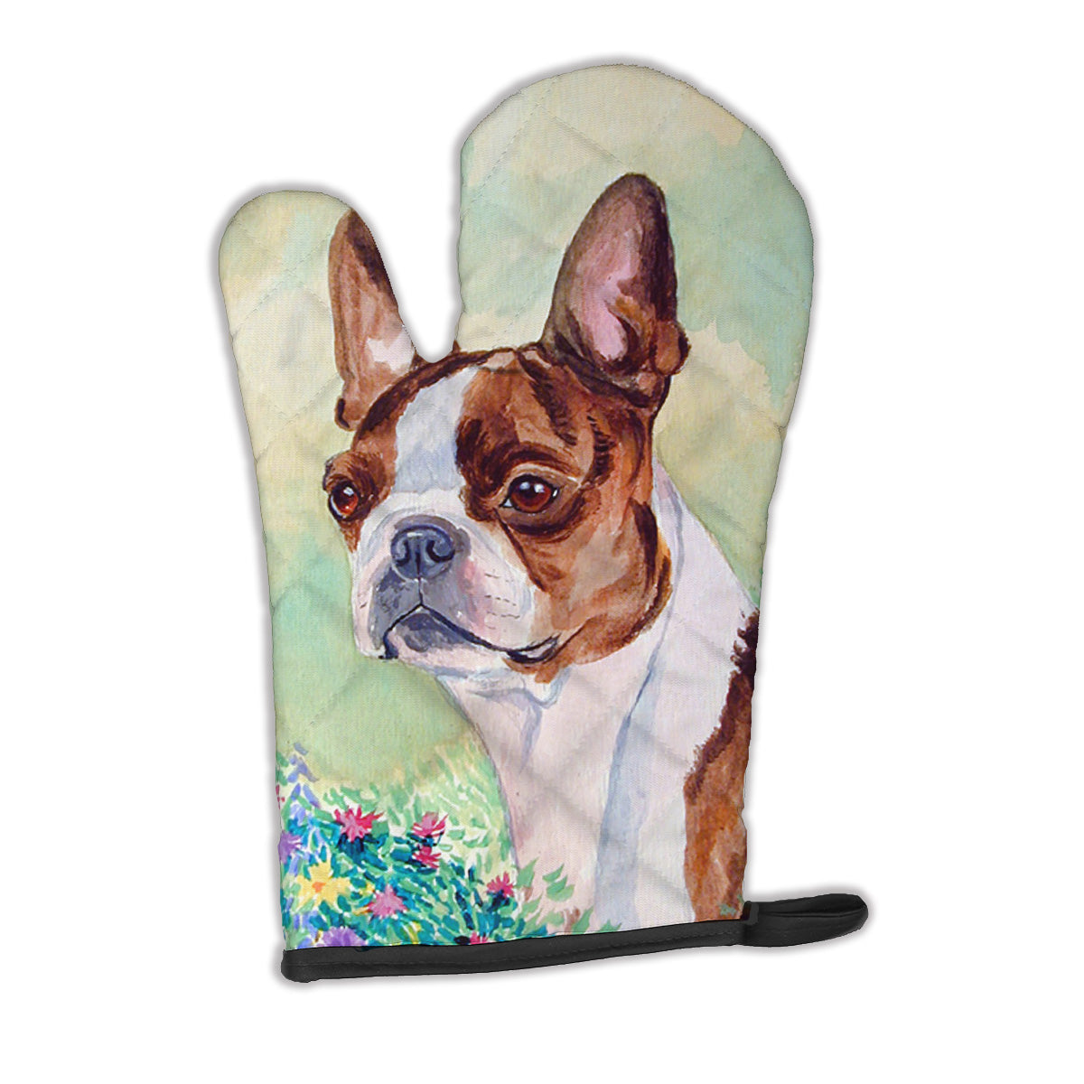 Red and White Boston Terrier Oven Mitt 7222OVMT  the-store.com.