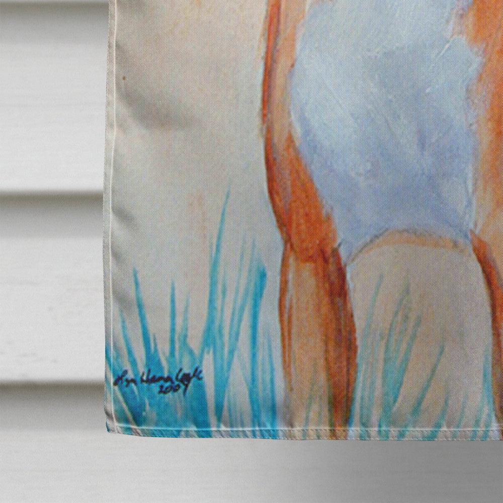 Red Basenji Flag Canvas House Size  the-store.com.