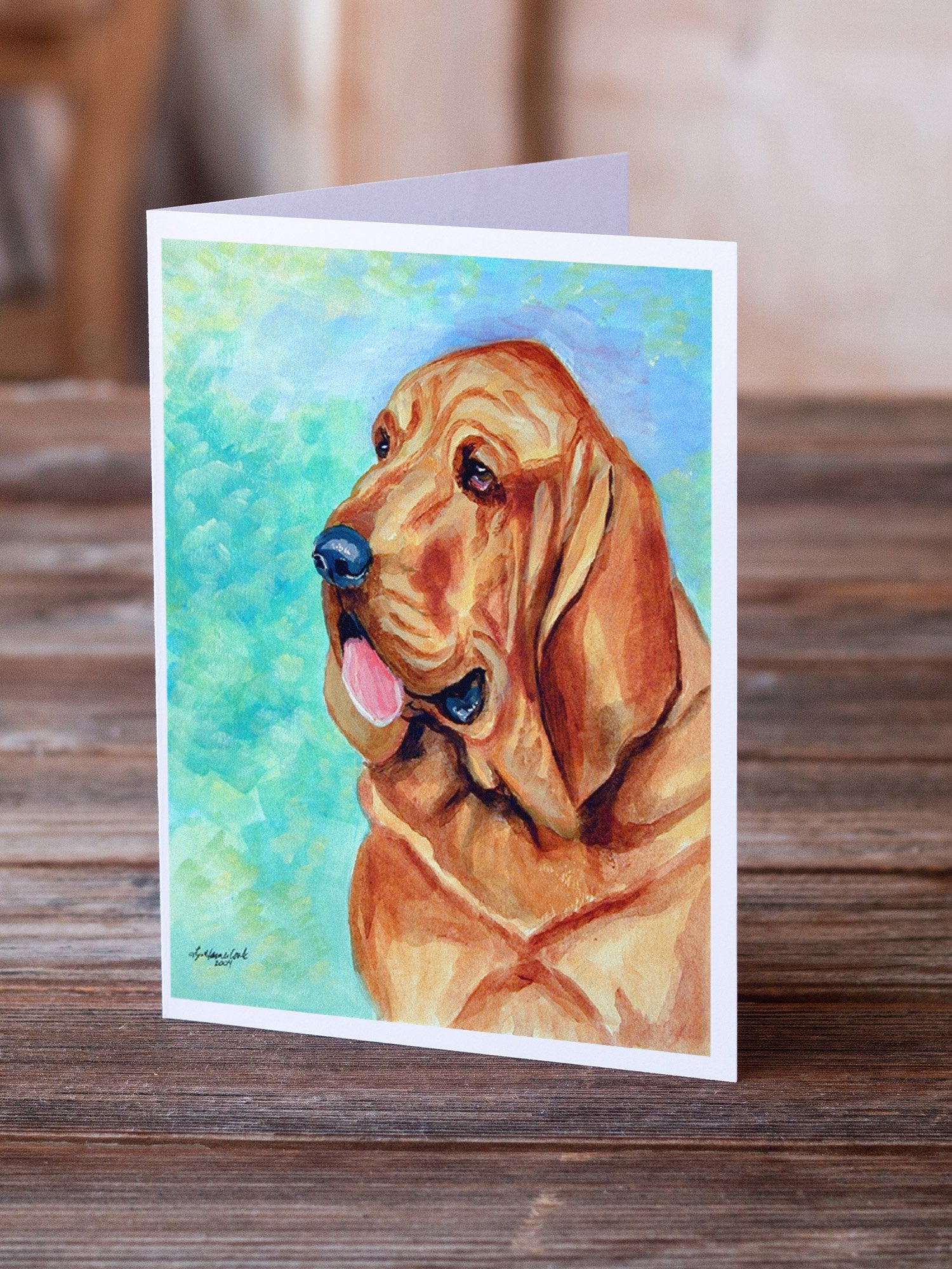 Bloodhound  Greeting Cards and Envelopes Pack of 8 - the-store.com