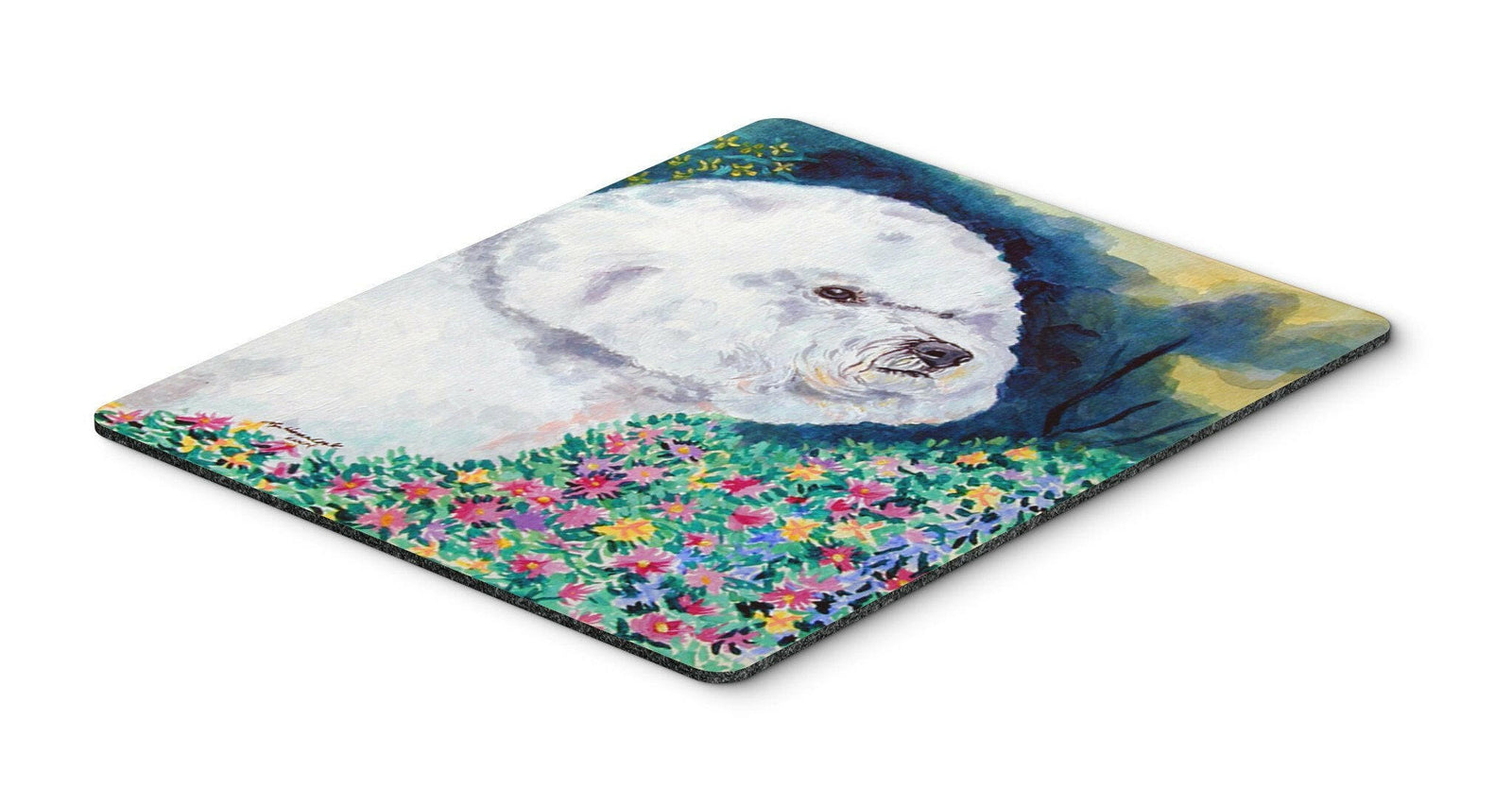 Bichon Frise in the flowers Mouse Pad / Hot Pad / Trivet by Caroline's Treasures