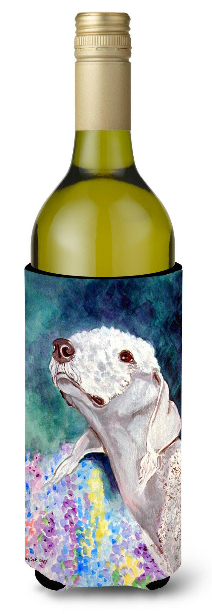 Bedlington Terrier Wine Bottle Beverage Insulator Beverage Insulator Hugger by Caroline&#39;s Treasures