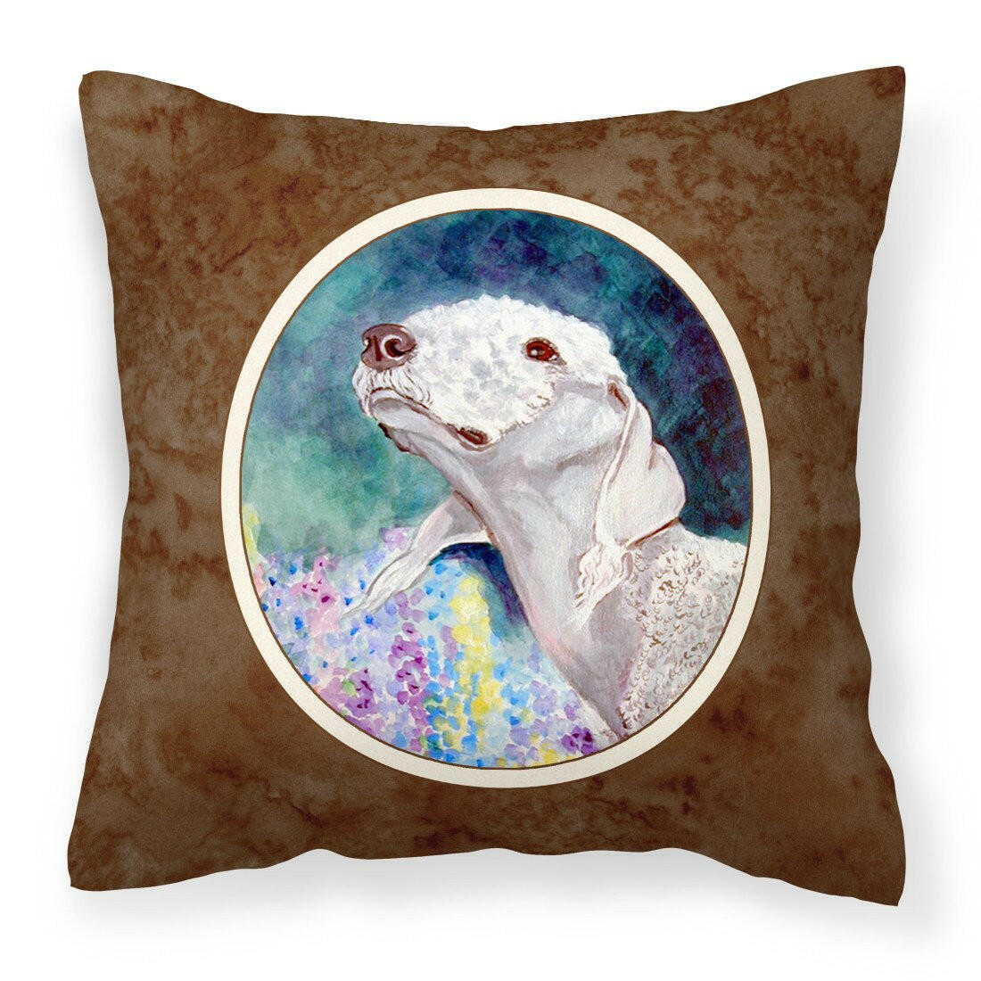 Bedlington Terrier Fabric Decorative Pillow 7226PW1414 - the-store.com