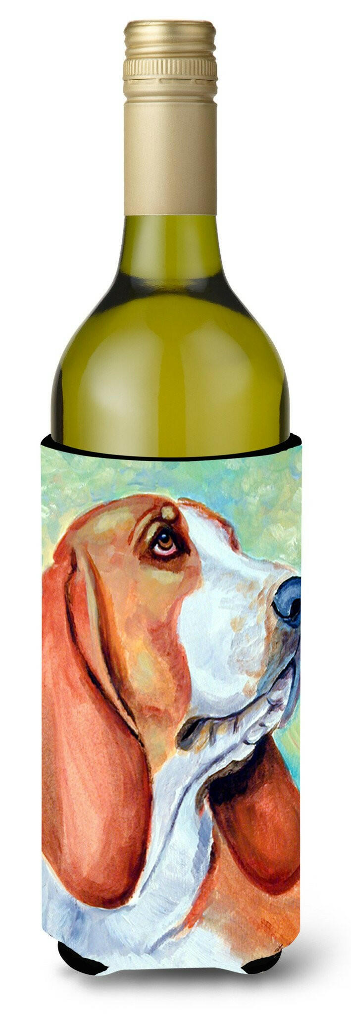 Basset Hound Wine Bottle Beverage Insulator Beverage Insulator Hugger 7227LITERK by Caroline&#39;s Treasures
