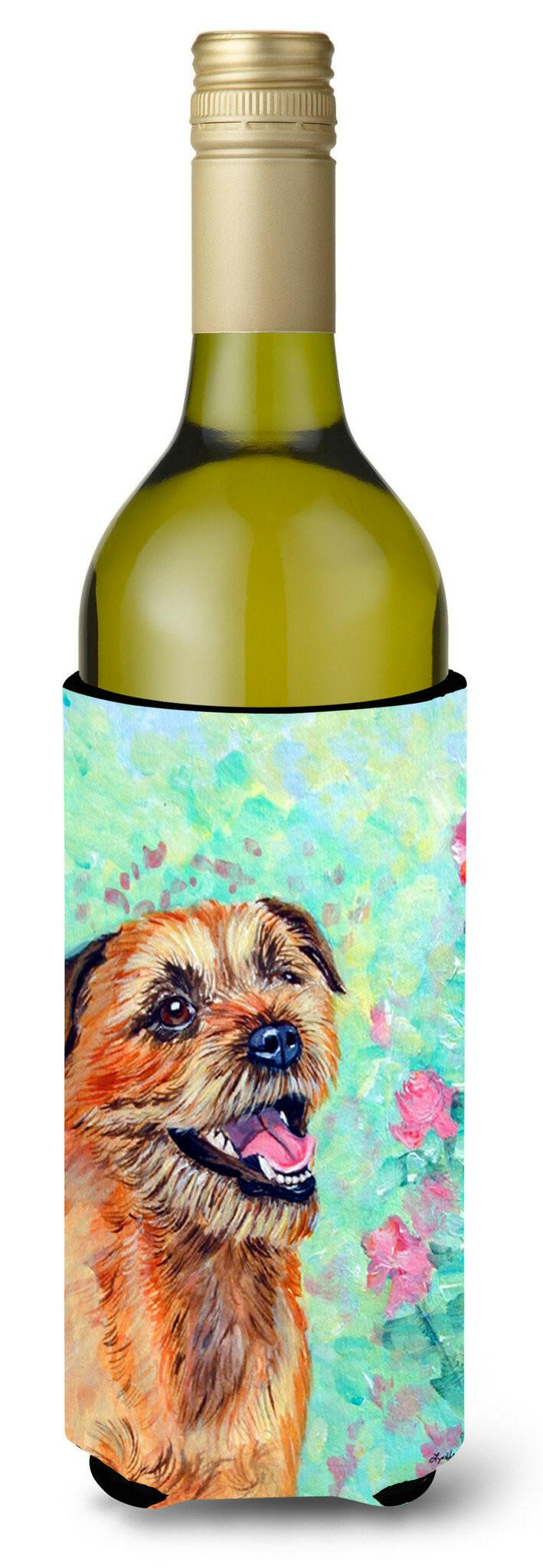 Border Terrier Wine Bottle Beverage Insulator Beverage Insulator Hugger by Caroline&#39;s Treasures