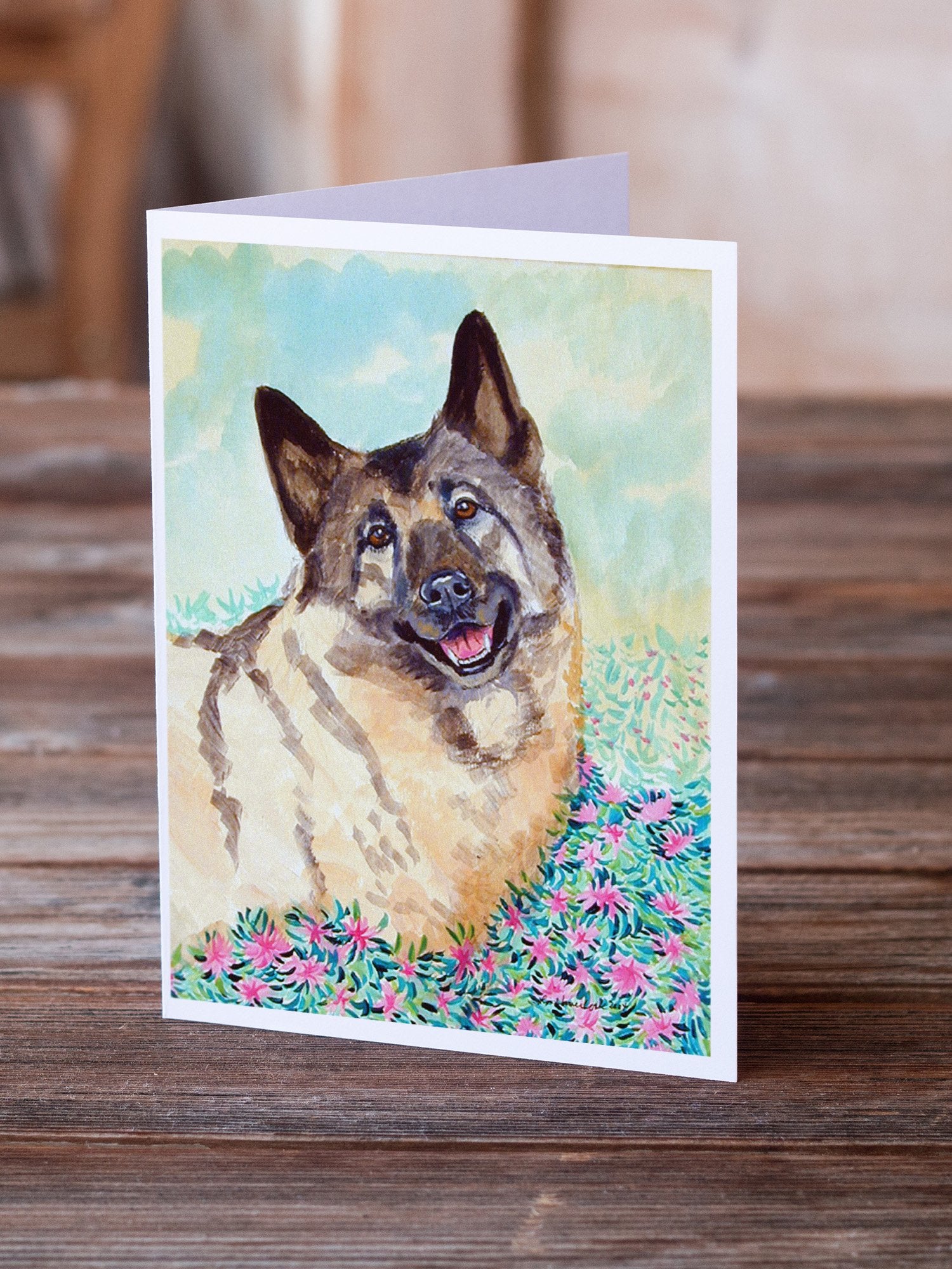 Norwegian Elkhound  Greeting Cards and Envelopes Pack of 8 - the-store.com