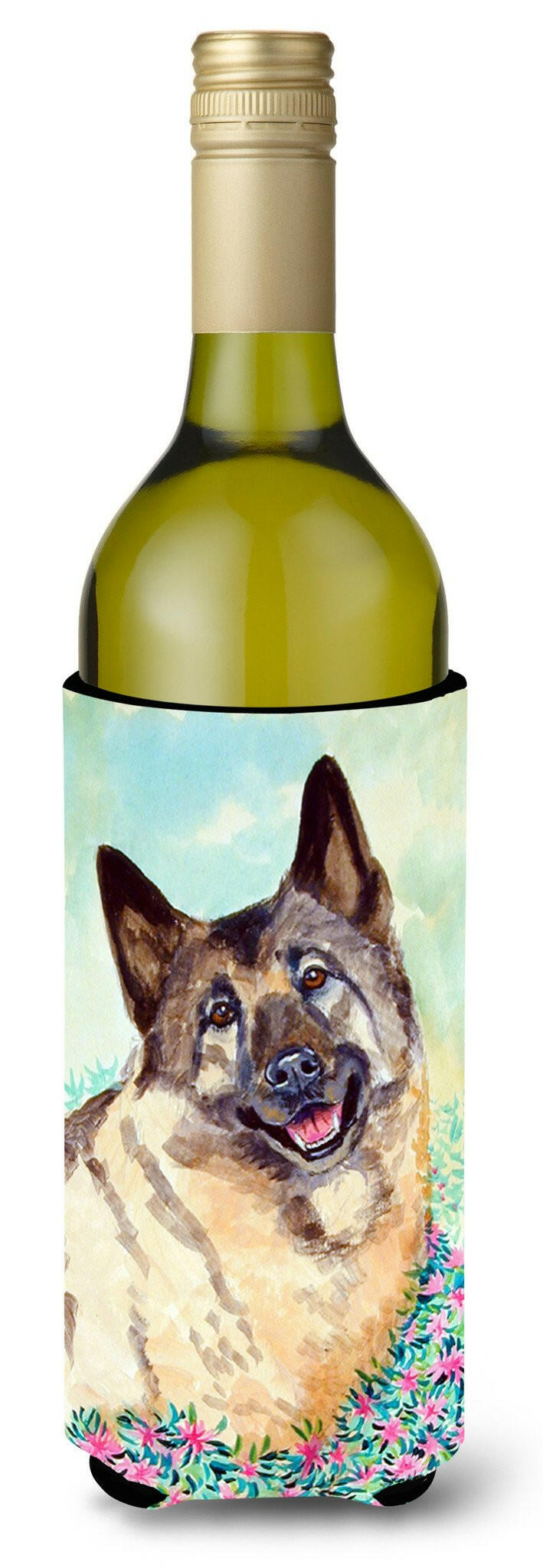 Norwegian Elkhound Wine Bottle Beverage Insulator Beverage Insulator Hugger by Caroline's Treasures