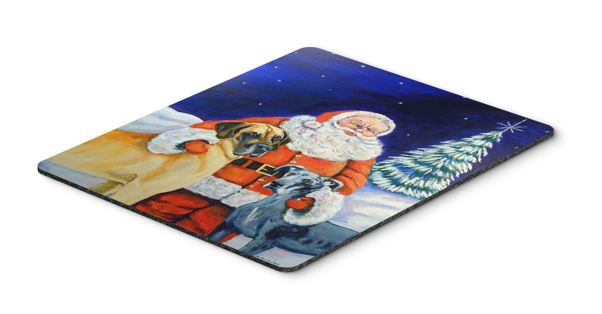 Santa Claus with Great Dane Mouse Pad / Hot Pad / Trivet by Caroline's Treasures