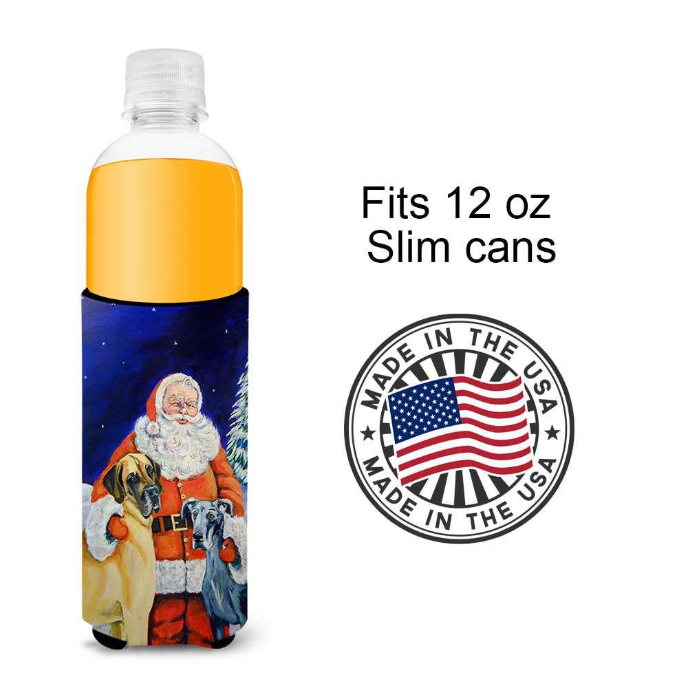 Santa Claus with Great Dane Ultra Beverage Isolateurs pour canettes minces 7232MUK