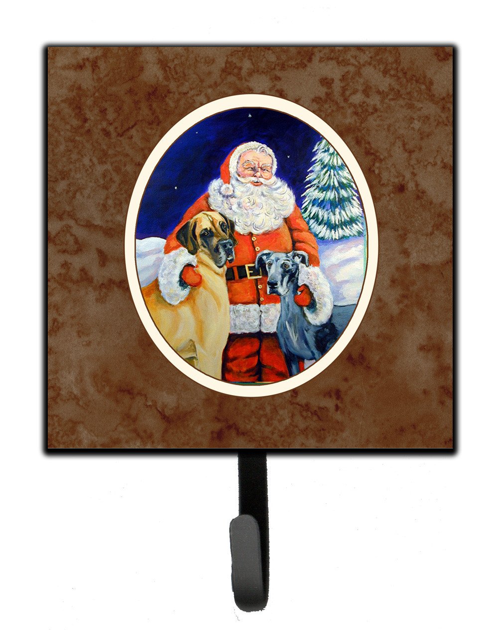 Santa Claus with Great Dane Leash or Key Holder 7232SH4 by Caroline&#39;s Treasures