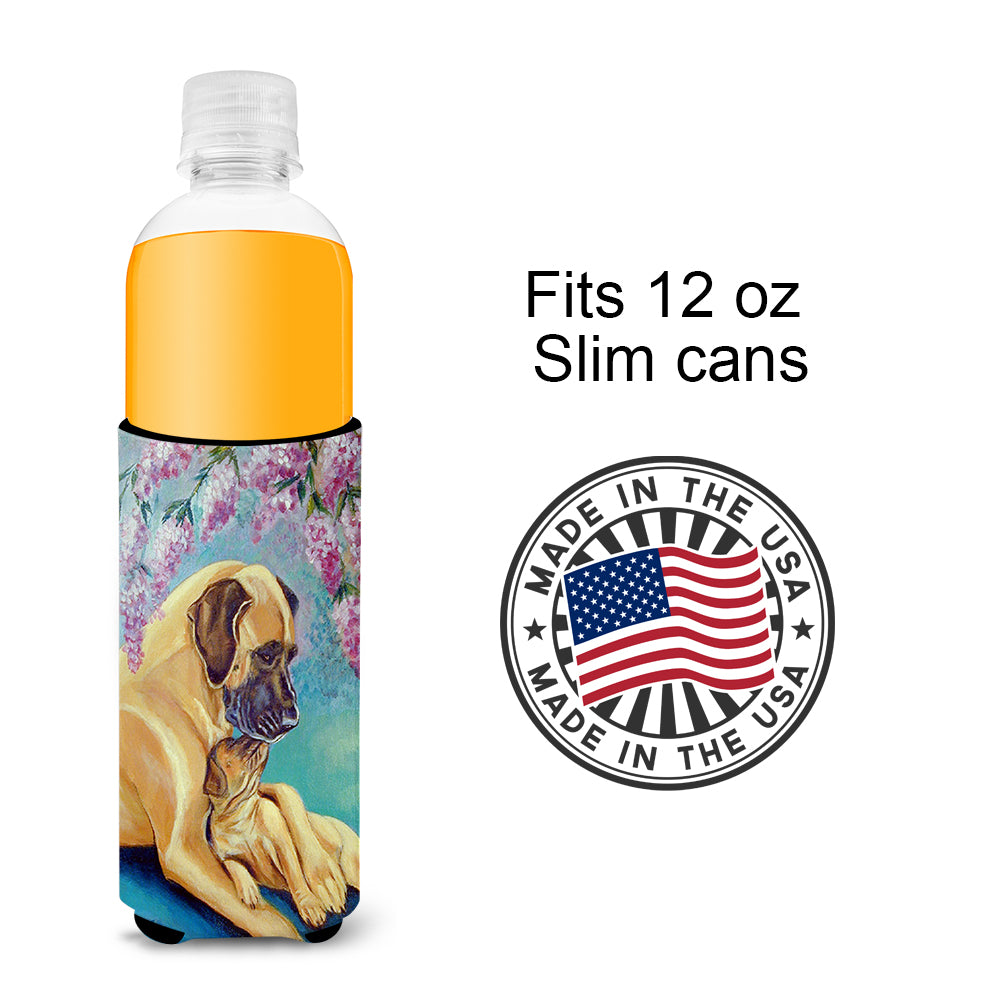 Great Dane and puppy Ultra Beverage Insulators for slim cans 7233MUK
