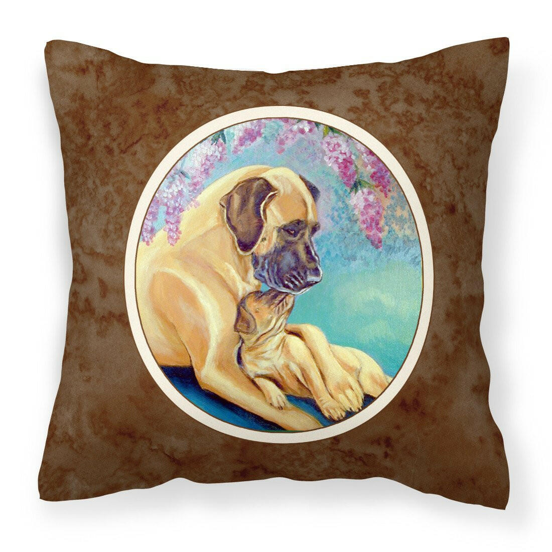 Great Dane and puppy Fabric Decorative Pillow 7233PW1414 - the-store.com