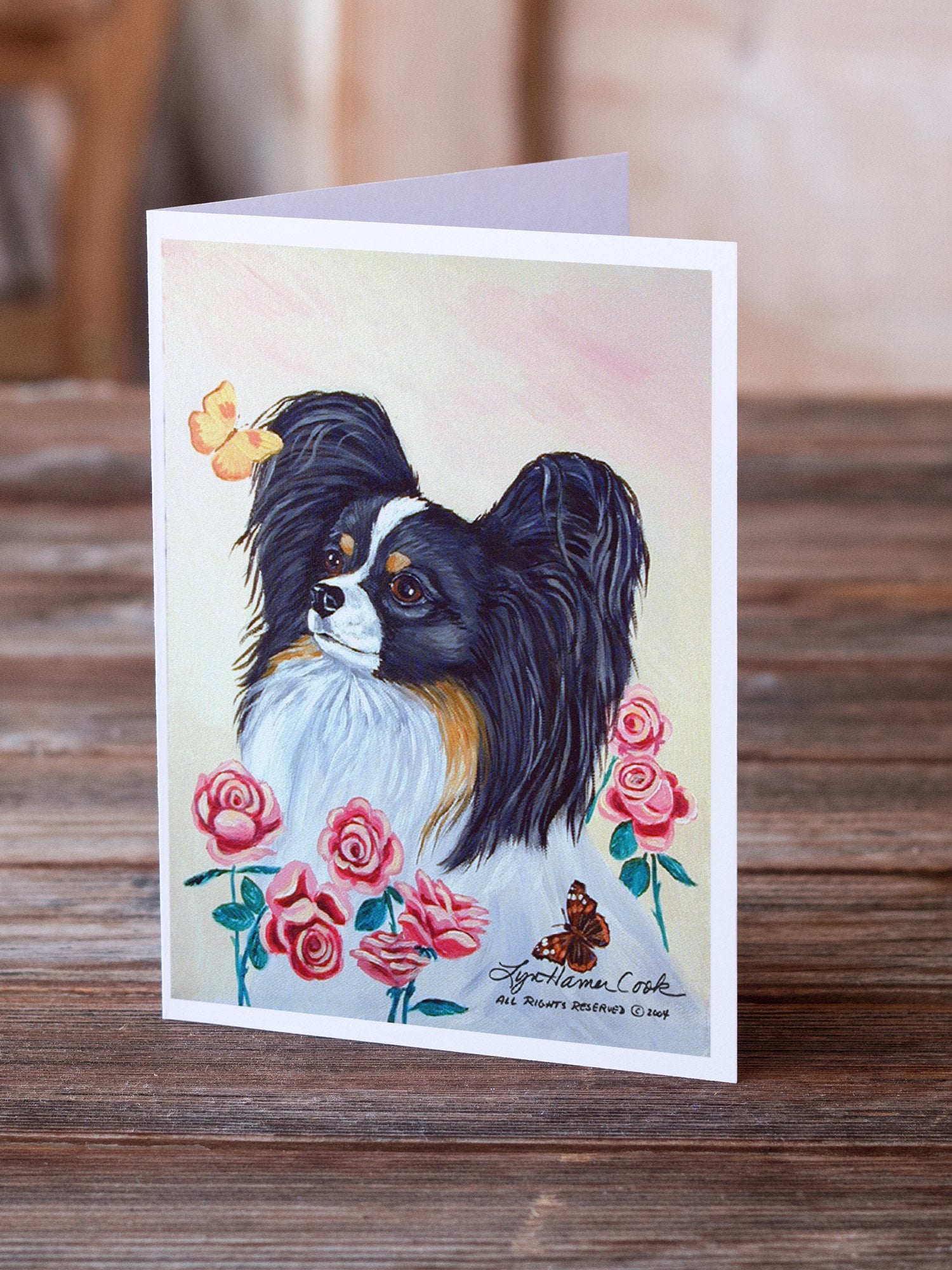 Papillon Greeting Cards and Envelopes Pack of 8 - the-store.com