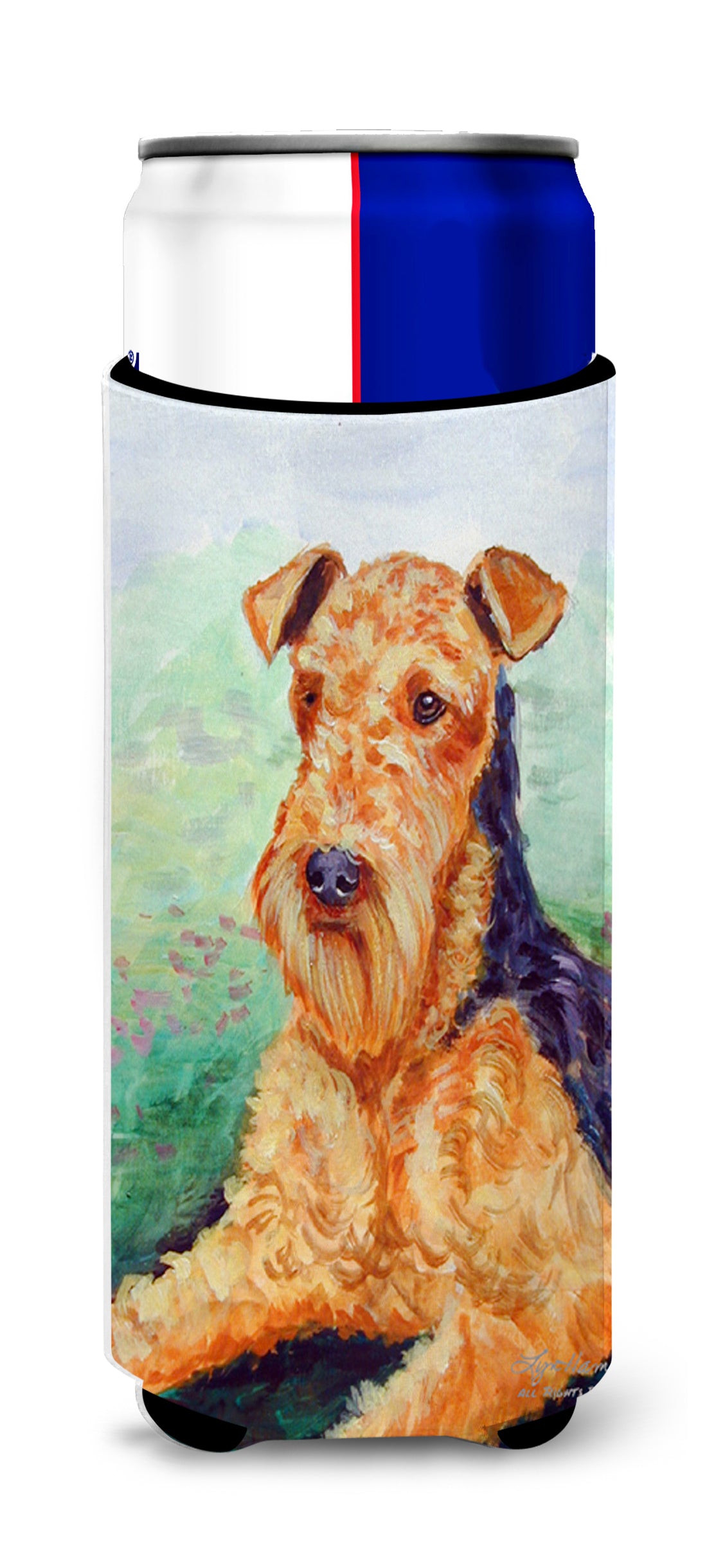 Airedale Terrier Ultra Beverage Insulators for slim cans 7239MUK.