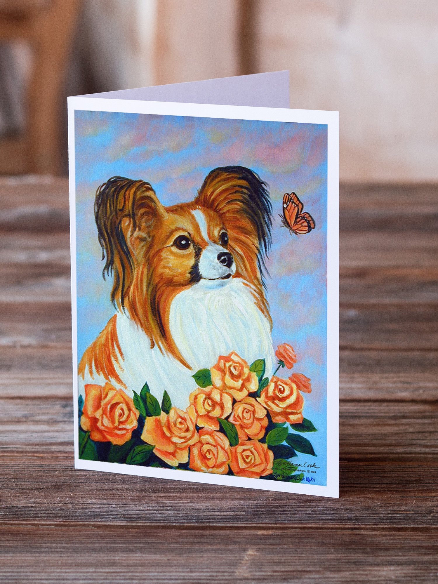 Buy this Papillon  Greeting Cards and Envelopes Pack of 8