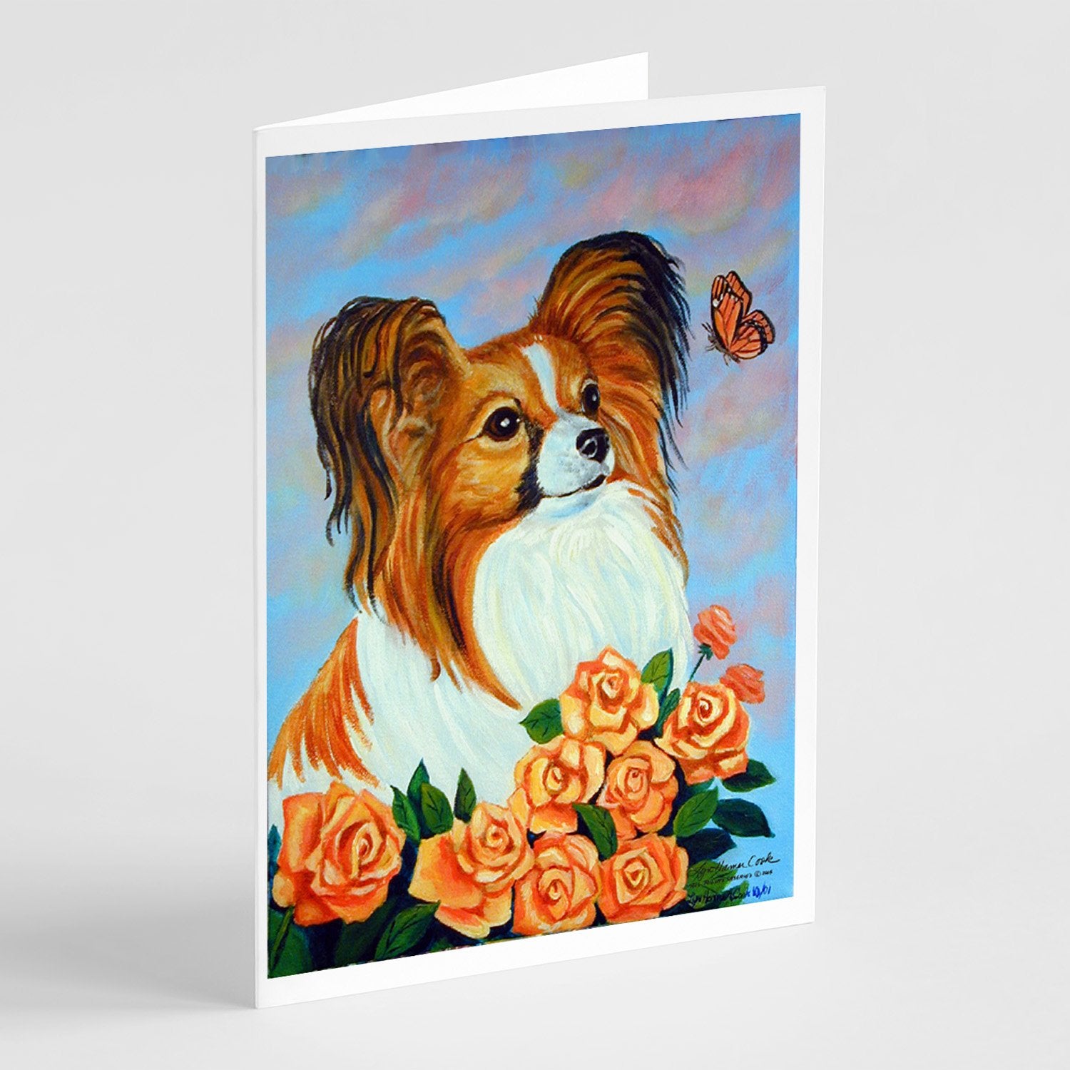 Buy this Papillon  Greeting Cards and Envelopes Pack of 8