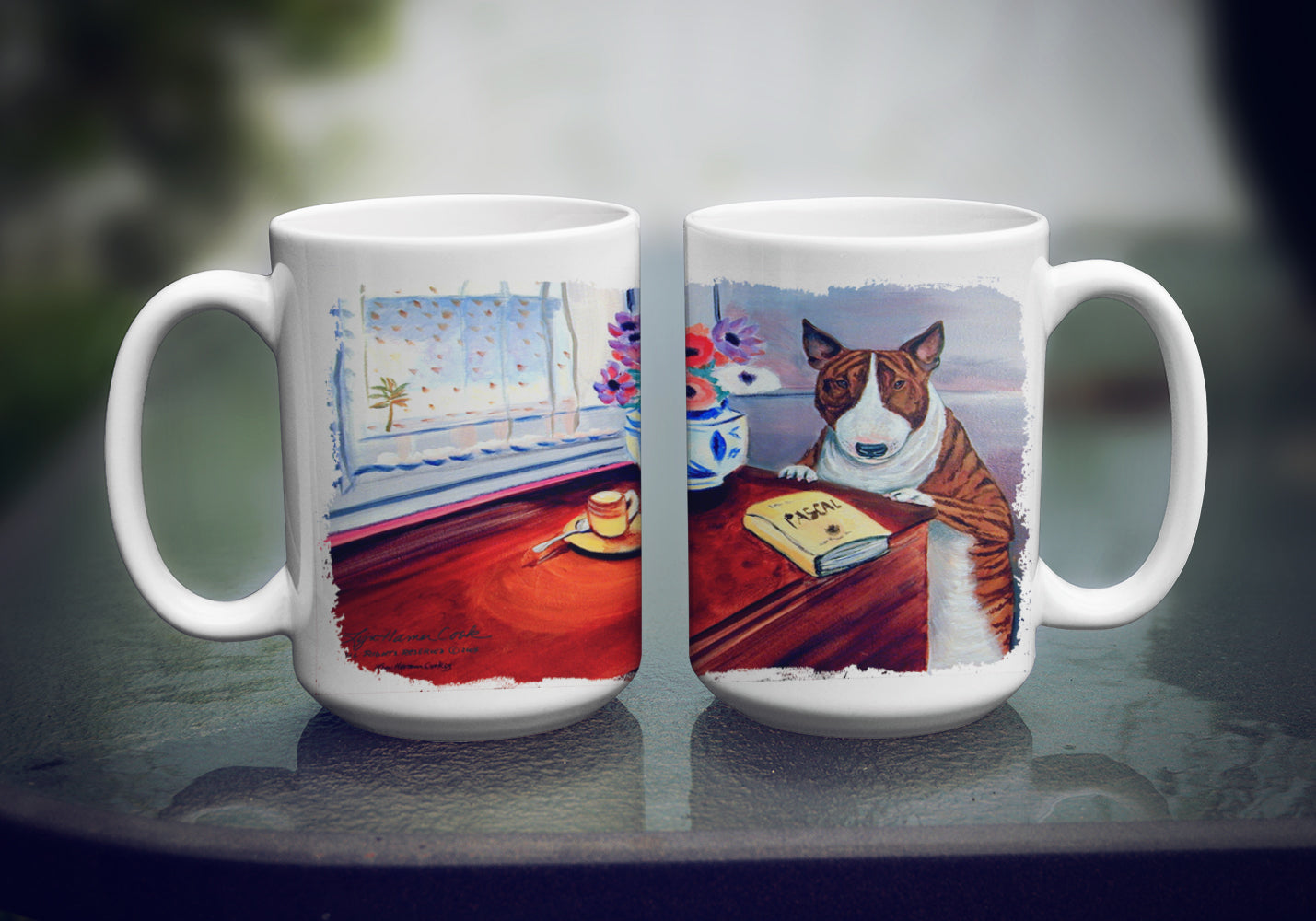 Bull Terrier Dishwasher Safe Microwavable Ceramic Coffee Mug 15 ounce 7249CM15  the-store.com.