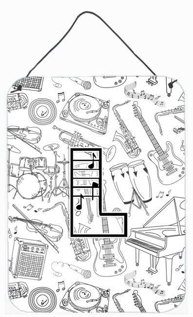 Caroline's Treasures Letter L Musical Note Letters Wall or Door Hanging Prints CJ2007-LDS1216