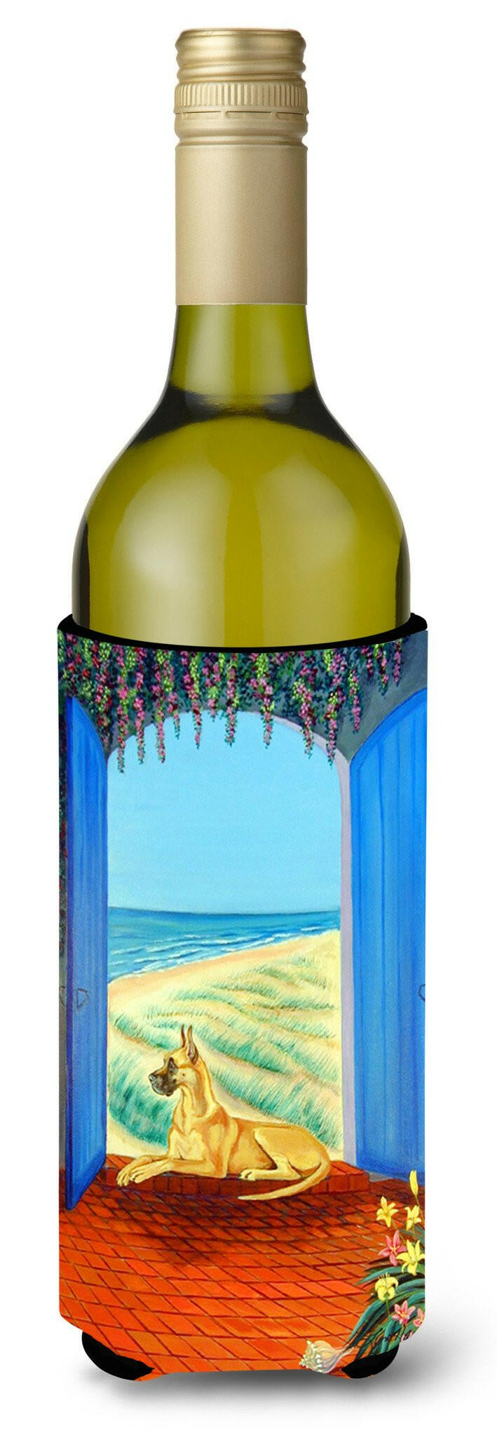 Great Dane Wine Bottle Beverage Insulator Beverage Insulator Hugger by Caroline&#39;s Treasures