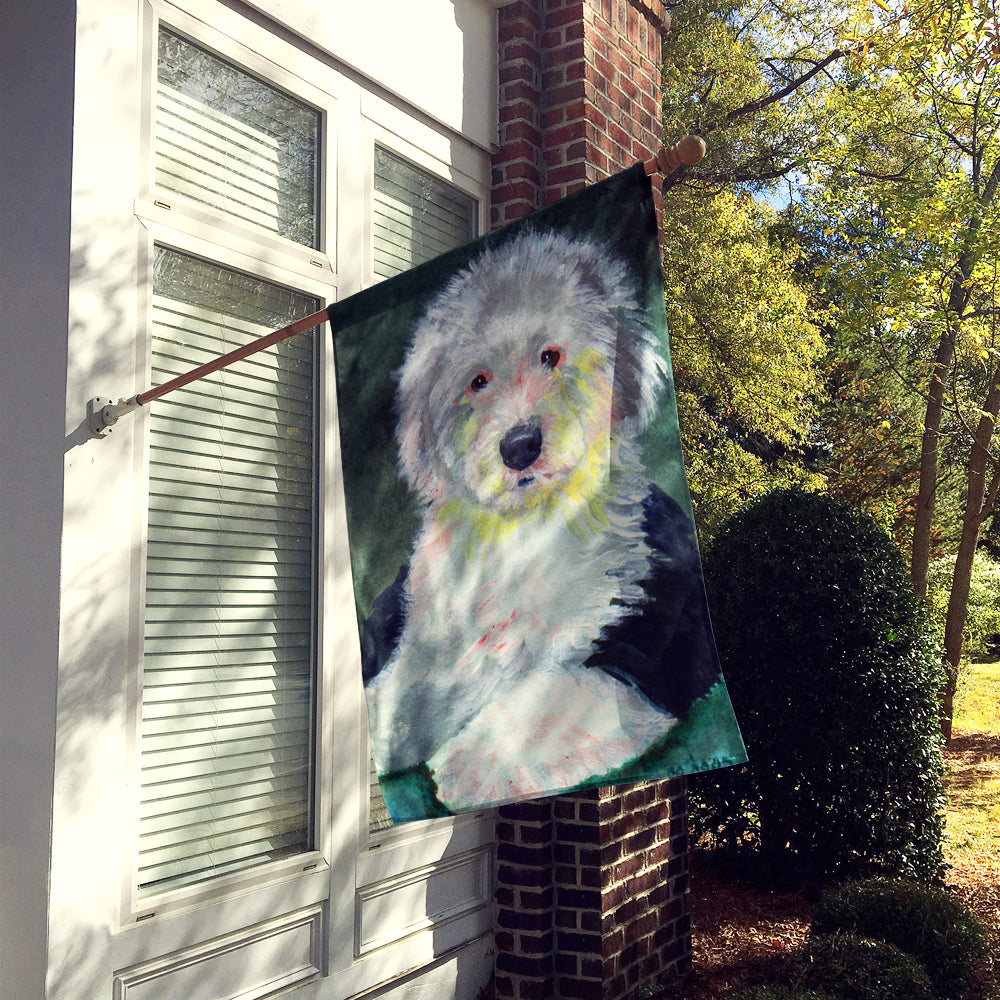 Old English Sheepdog Flag Canvas House Size  the-store.com.