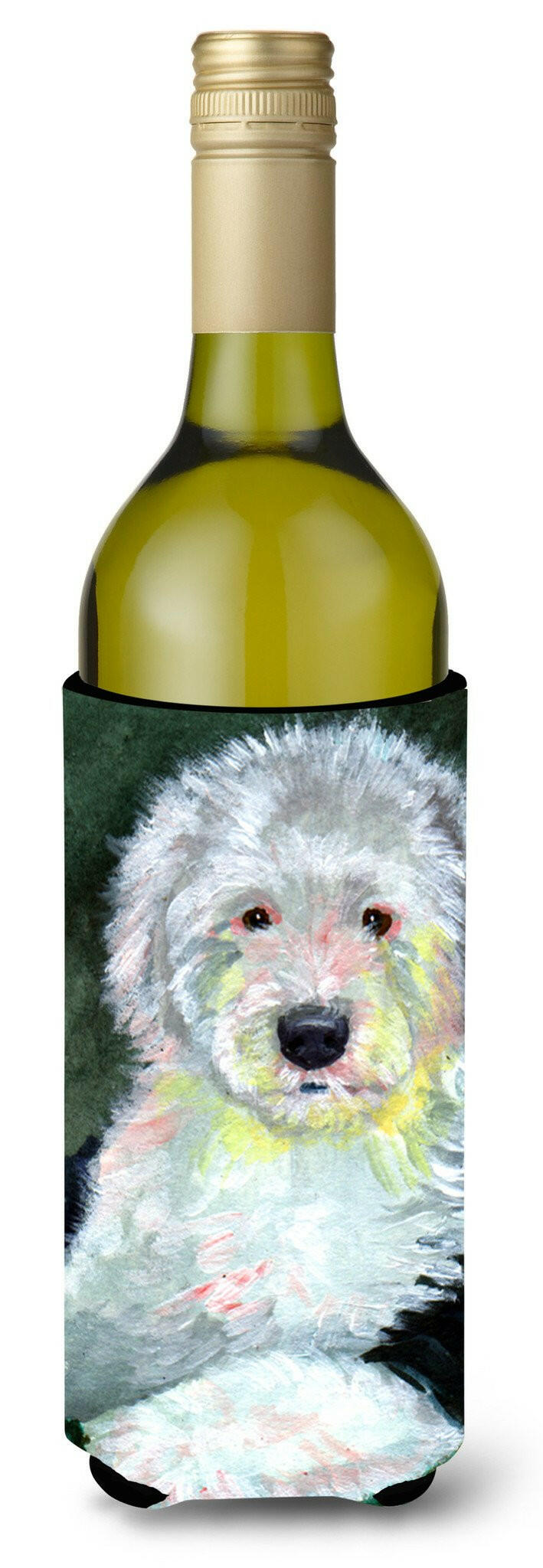 Old English Sheepdog Wine Bottle Beverage Insulator Beverage Insulator Hugger by Caroline&#39;s Treasures