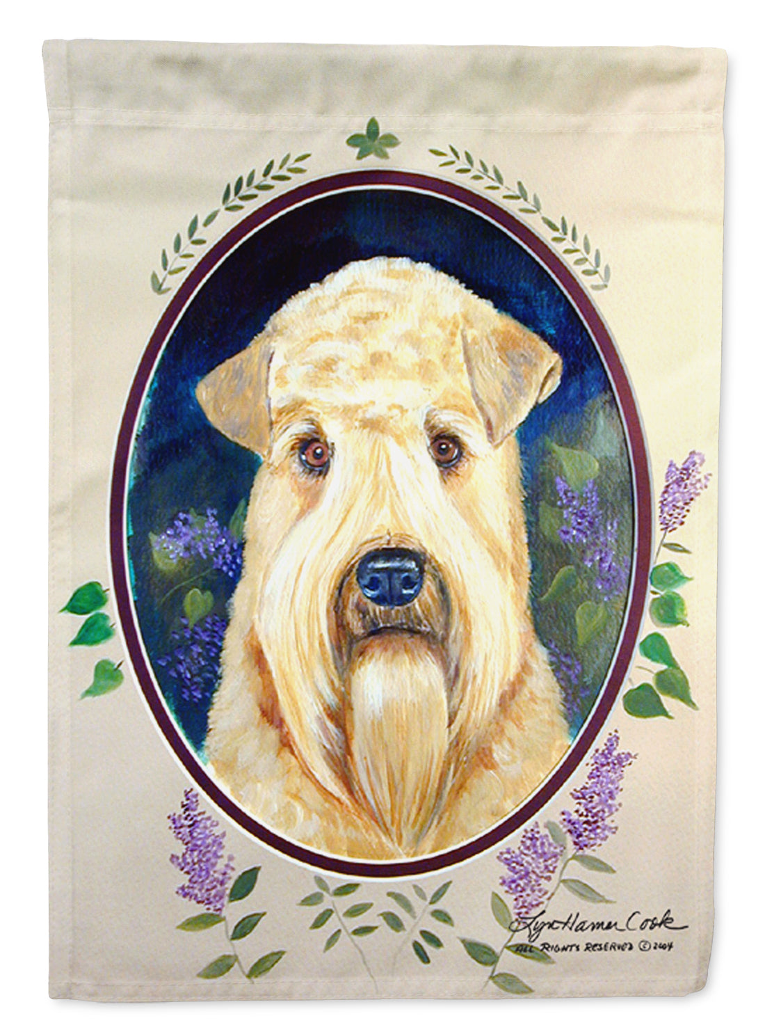 Wheaten Terrier Soft Coated Flag Canvas House Size  the-store.com.