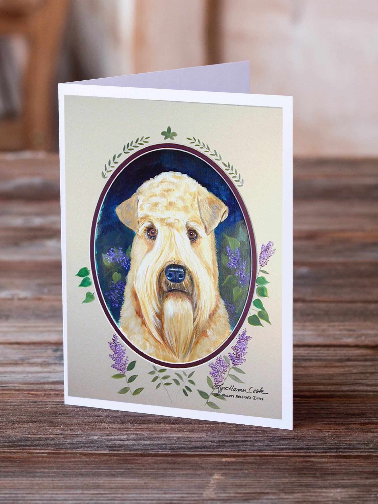Wheaten Terrier Soft Coated Greeting Cards and Envelopes Pack of 8 - the-store.com