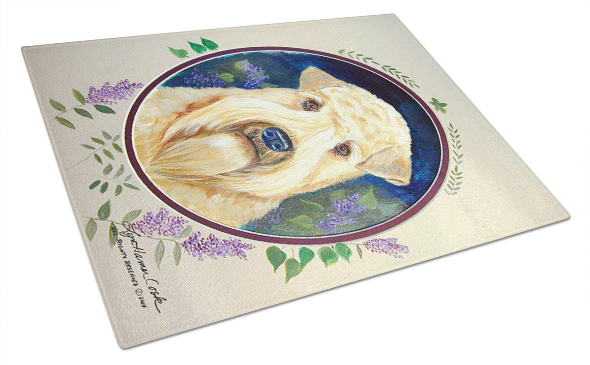 Wheaten Terrier Soft Coated Glass Cutting Board Large by Caroline&#39;s Treasures