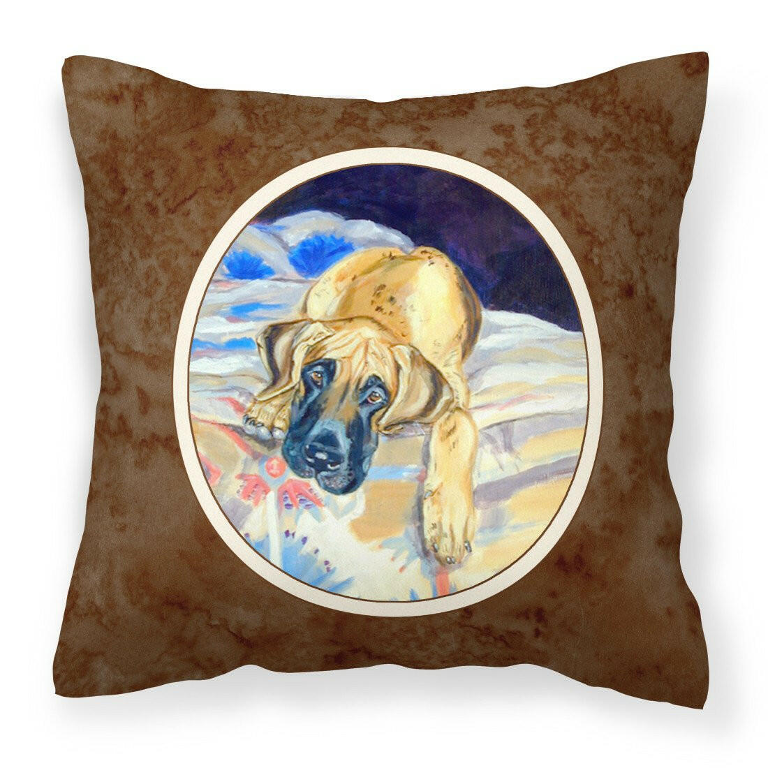 Fawn Great Dane Fabric Decorative Pillow 7258PW1414 - the-store.com