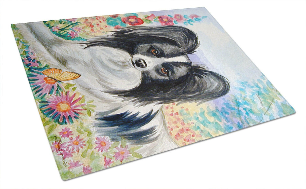 Papillon Glass Cutting Board Large by Caroline&#39;s Treasures